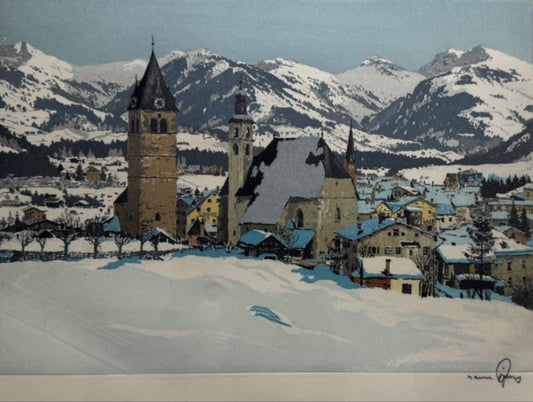 Hans Figura: Alpine Village, Kitzbuche