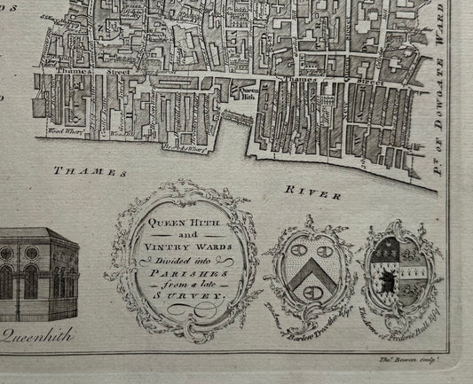 For Noorthoucks History of London 1772: Queen High and Ventry Wards, Original