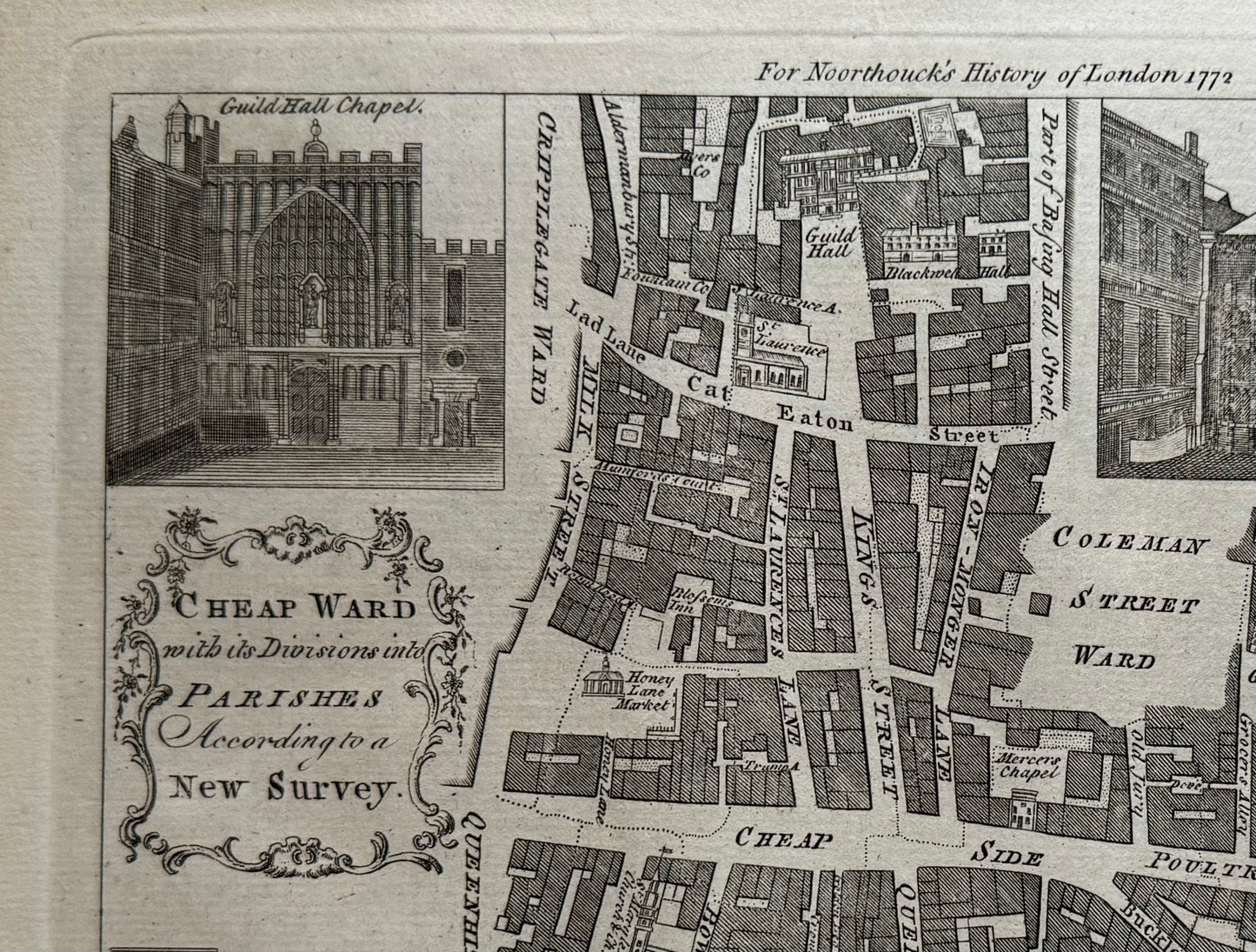 For Noorthouck's History of London 1772: Cheap Ward, Original