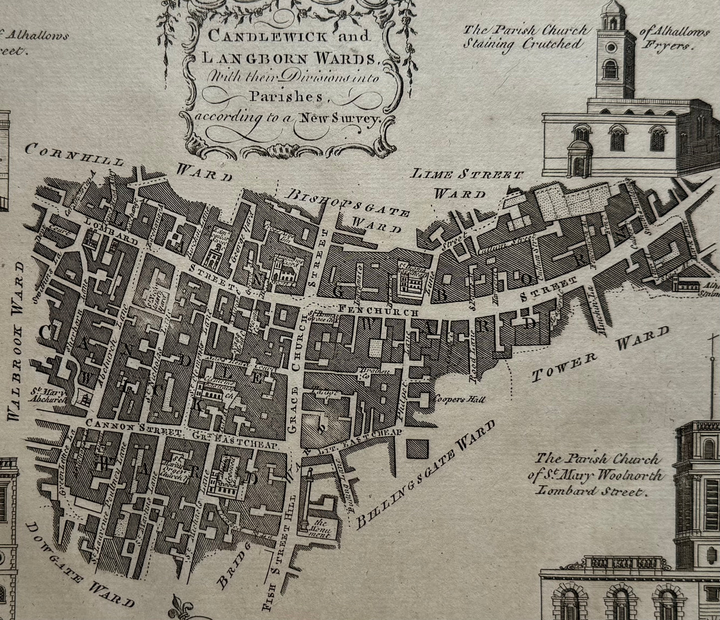 For Noorthoucks History of London 1772: Candlewick and Longhorn Wards, Original