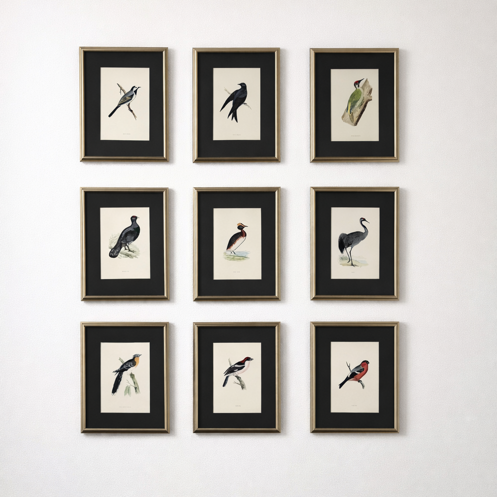 Alexander Francis Lydon: Hand Colored Woodcut Print Set of 9