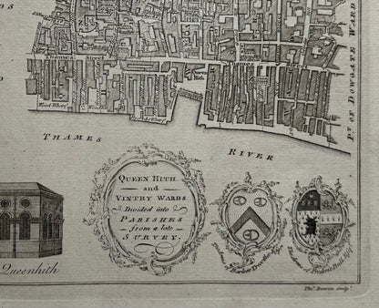 For Noorthoucks History of London 1772: Queen High and Ventry Wards, Original