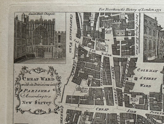 For Noorthouck's History of London 1772: Cheap Ward, Original