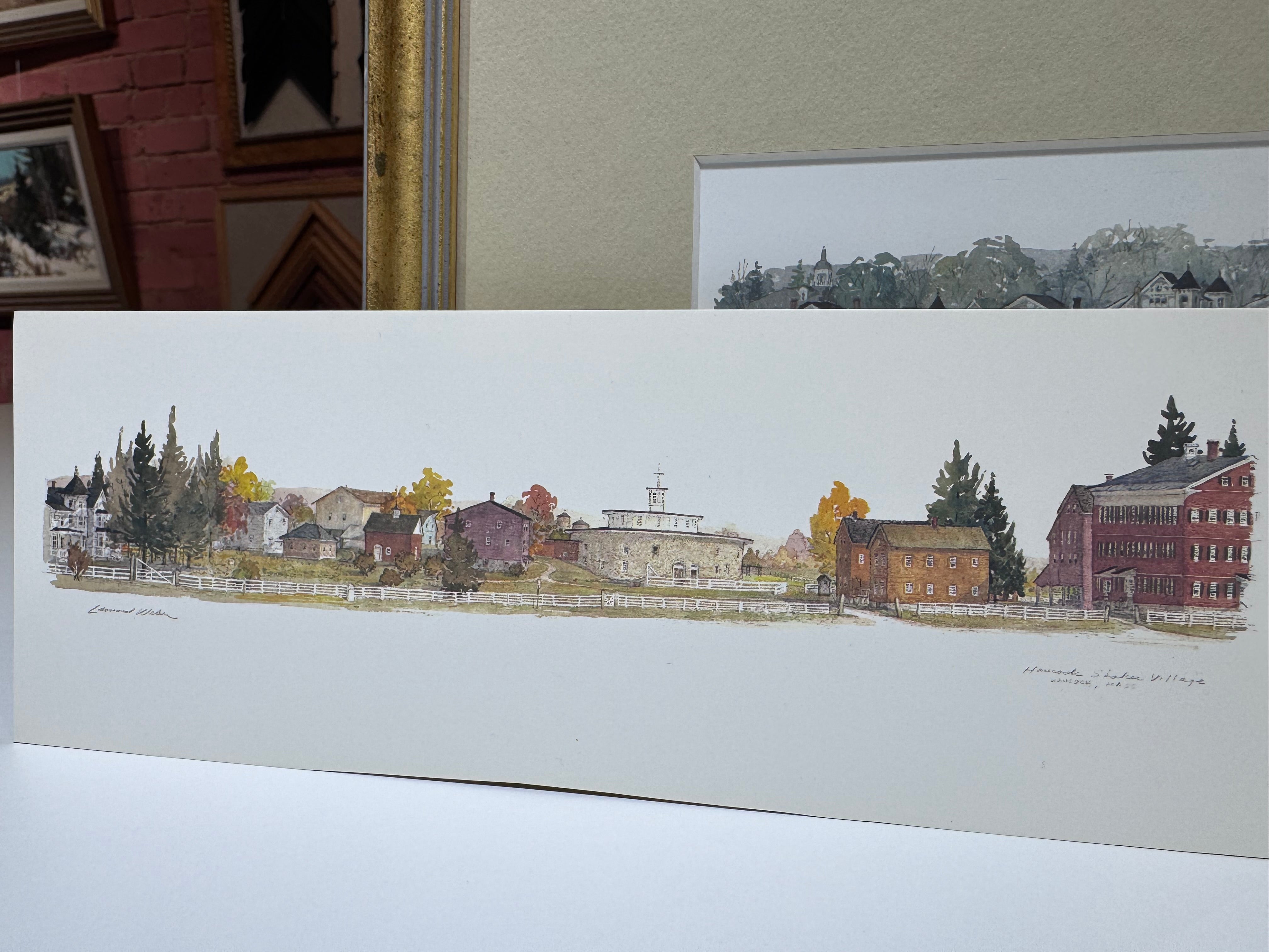 Leonard Weber 風景画 Leonard Weber: Hancock Shaker Village MA Townscape Small