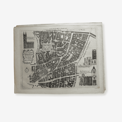 For Noorthoucks History of London 1772: Broad St. & Cornhill Wards, Original