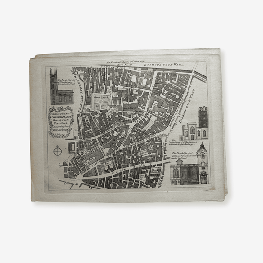 For Noorthoucks History of London 1772: Broad St. & Cornhill Wards, Original